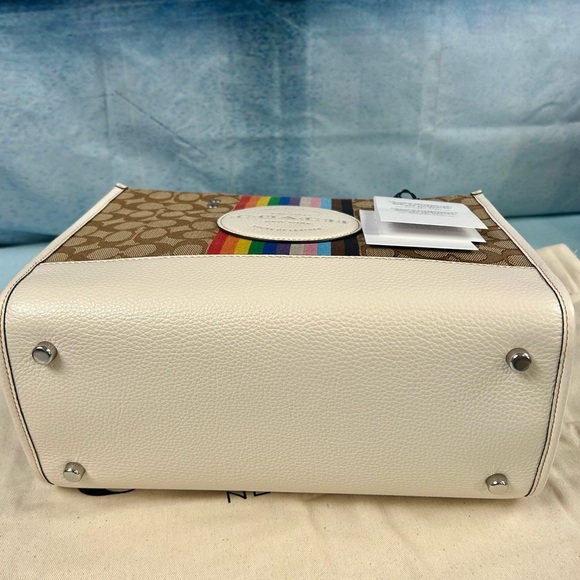 Coach Special Edition Dempsey Rainbow Carryall Bag and Wristlet. - Picture 12 of 16